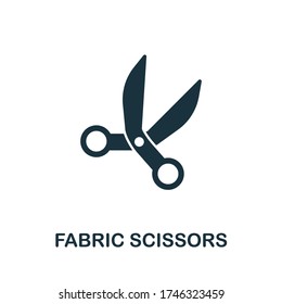 Fabric Scissors icon. Simple illustration from sewing equipment collection. Creative Fabric Scissors icon for web design, templates, infographics and more