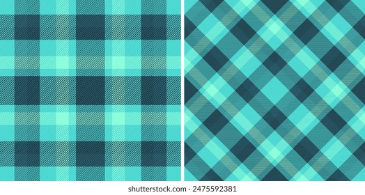 Fabric seamless background of check vector plaid with a texture textile pattern tartan set in space colors.