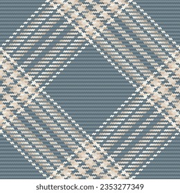 Fabric seamless background of pattern check vector with a tartan textile texture plaid in pastel and light slate gray colors.