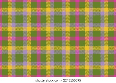 Gewebe nahtloses Muster. Vektortartan-Scheck. Hintergrund geplagte Textur in rosa und gelben Farben.