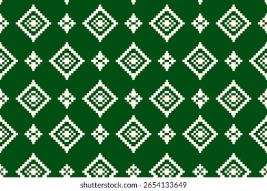 Fabric Seamless Pixel Art Pattern. vector illustration