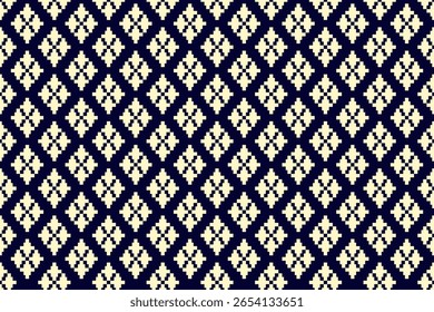 Fabric Seamless Pixel Art Pattern. vector illustration