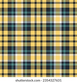 Fabric seamless tartan of pattern textile texture with a background plaid check vector in dark and amber colors.