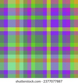 Fabric seamless tartan of textile texture plaid with a background vector pattern check in green and purple colors.