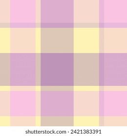 Fabric seamless tartan of texture background plaid with a check textile vector pattern in light and pastel colors.