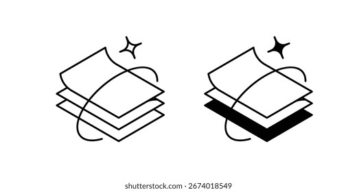 Icono de conjunto de tela con Vector de fondo blanco