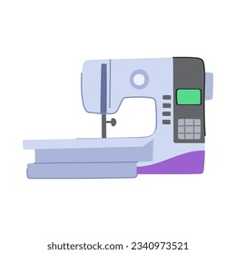 fabric sew machine cartoon. thread old, factory tailor, clothes stitch fabric sew machine sign. isolated symbol vector illustration