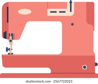 Fabric sewing machine vector illustration