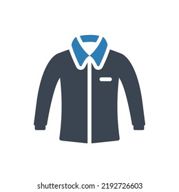 Icono de camisa de tela (ilustración simple vectorial)