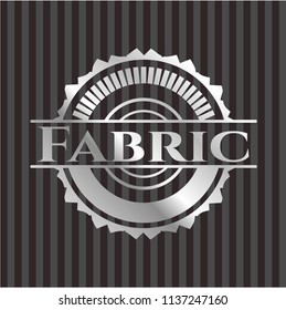 Fabric silver shiny badge