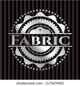Fabric silver shiny badge