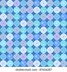 fabric  with snowflakes