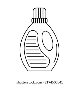 Fabric Softener Bottle On White Background