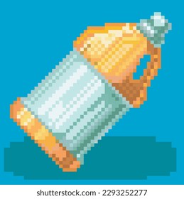 fabric softener bottle pixel art vectorized,bottle of fabric softener pixel art.