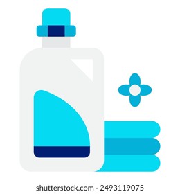 Fabric Softener laundry shop icon illustration