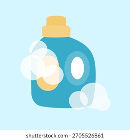 Ilustración vectorial del suavizante de la tela aislada en el fondo blanco