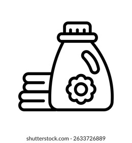 Fabric Softener Vector outline icon. Eps 10 file