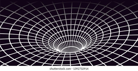fabric of space black hole-vector