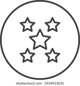 Fabric Specification Vector Icon - Five Stars Grade