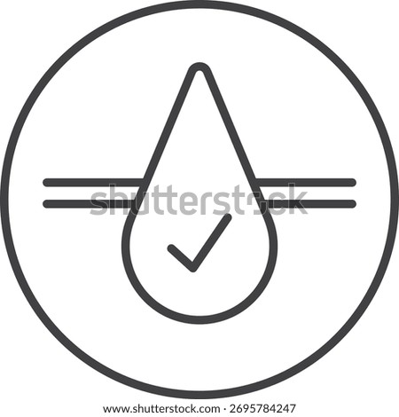 Fabric Specification Vector Icon - Mercerized And Sanforized