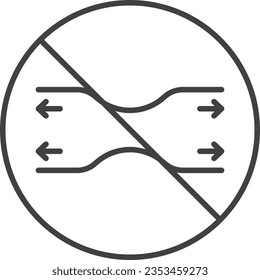 Fabric Specification Vector Icon - Non Stretch Material