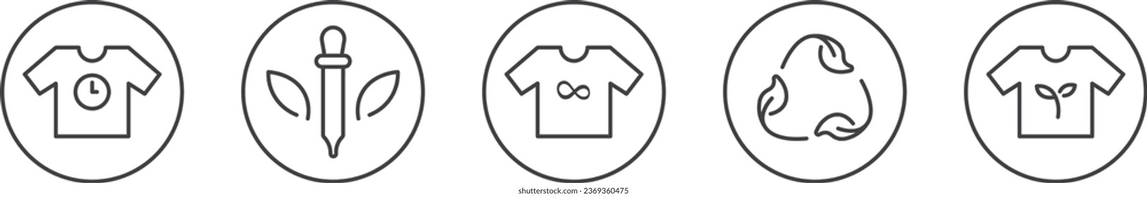 Fabric Specification Vector Icon Set