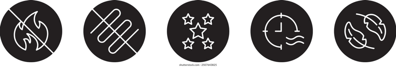 Fabric Specification Vector Icon Set