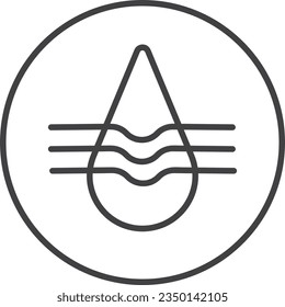 Especificación de la estructura Icono del vector - Absorción de sudor