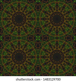 Fabric spring ornament with tiles. Seamless rhombus pattern. Abstract holiday wrapping paper.Vector tiled background.