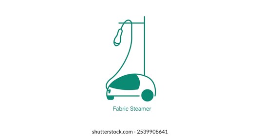 Fabric Steamer Icon for Garment Care and Eco-Friendly Clothing Maintenance