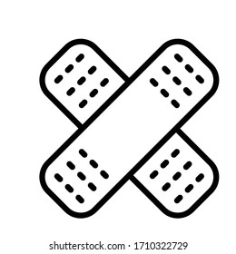 Fabric Strip Bandage vector icon design, hypoallergenic first aid Adhesive bandage concept,  small medical dressing on white background,