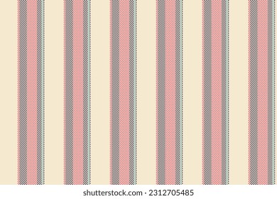 Fabric stripe background of vector texture textile with a vertical lines pattern seamless in light and pastel colors.