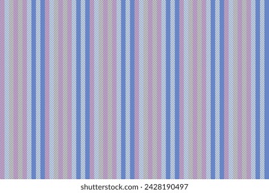 Fabric stripe textile of vertical background texture with a vector seamless lines pattern in blue and red colors.