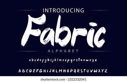 Fabric Stylish brush painted an uppercase vector letters, alphabet, typeface.