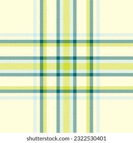 Fabric tartan seamless of vector pattern textile with a plaid check texture background in light yellow and light colors.