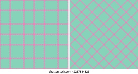 Fabric textile background. Check seamless plaid. Pattern texture vector tartan in set.