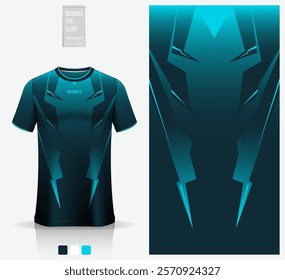 Fabric textile design for football, soccer, American football, rugby, badminton, cycling, athletic, basketball, baseball, espotrs, sport t-shirt, sportswear. Soccer jersey mockup. Vector Illustration