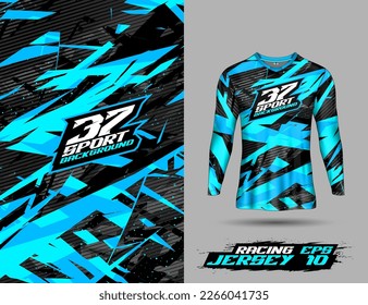 Fabric textile design front view for sport tshirt soccer jersey mockup extreme sport jersey team, motocross, car racing, cycling, fishing, diving, leggings, football, gaming