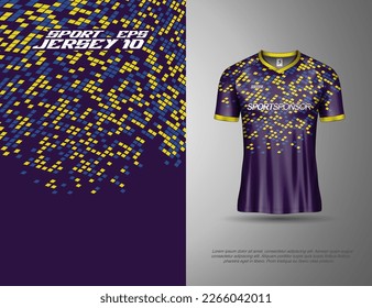 Fabric textile design front view for sport tshirt soccer jersey mockup extreme sport jersey team, motocross, racing, cycling, fishing, diving, leggings, football, gaming