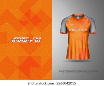 Fabric textile design front view for sport tshirt soccer jersey mockup extreme sport jersey team, motocross, racing, cycling, fishing, diving, leggings, football, gaming