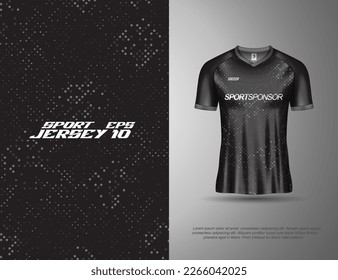 Fabric textile design front view for sport tshirt soccer jersey mockup extreme sport jersey team, motocross, racing, cycling, fishing, diving, leggings, football, gaming