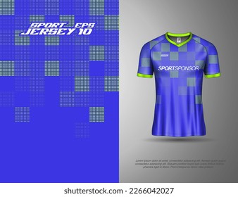 Fabric textile design front view for sport tshirt soccer jersey mockup extreme sport jersey team, motocross, racing, cycling, fishing, diving, leggings, football, gaming