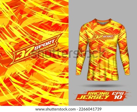 Fabric textile design front view for sport tshirt soccer jersey mockup extreme sport jersey team, motocross, car racing, cycling, fishing, diving, leggings, football, gaming