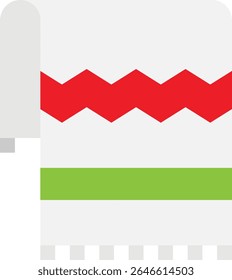 Fabric Textile Design Icon Vector Flat Illustration