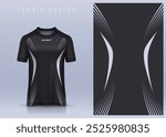 Fabric textile design for Sport t-shirt, Soccer jersey mockup for football club. uniform front view.