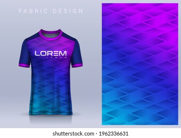 Fabric textile design for Sport t-shirt, Soccer jersey mockup for football club. uniform front view.