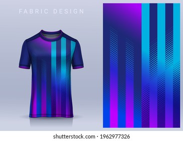 Fabric textile design for Sport t-shirt, Soccer jersey mockup for football club. uniform front view.