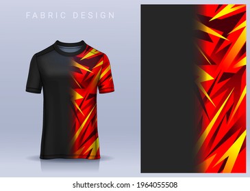 Fabric textile design for Sport t-shirt, Soccer jersey mockup for football club. uniform front view.