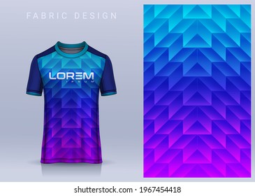 Fabric textile design for Sport t-shirt, Soccer jersey mockup for football club. uniform front view.