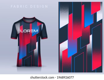 Fabric textile design for Sport t-shirt, Soccer jersey mockup for football club. uniform front view.